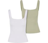 Urban Classics Top A Righe Con Collo Largo Per Donne 2-Pack Nuovo