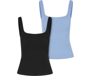 Urban Classics Top A Righe Con Collo Largo Per Donne 2-Pack Nuovo