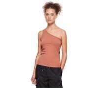Urban Classics Top Asymmetric da Donna Canottiera, Terracotta