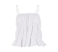Urban Classics Top cami a righe da donna TB7532 XXL Bianco