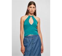 Urban Classics Top corto da donna con scollo a portafoglio 3XL Blu