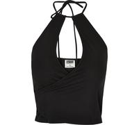 Urban Classics Top corto da donna con scollo a portafoglio XL Nero