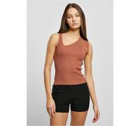 Urban Classics Top da donna a coste Knit Asymmetric L Arancione
