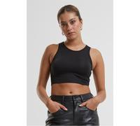 Urban Classics Glitter Cropped Sleeveless Top Nero XS Donna