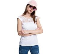 Urban Classics Top Laces Tee Top Oberteil Shirt Con Pizzo Motivo Floreale