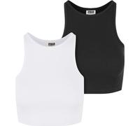 Urban Classics Top organico a costine da donna 2 pezzi TB6185A XL Bianco