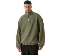 Urban Classics Oversized Teddy Half Zip Sweater Verde S Uomo