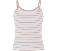 Urban Classics Uck7457-girls Striped Rib Basic Top T-Shirt, Bianco/Rosa Cipria, 158/164 cm Bambine e Ragazze