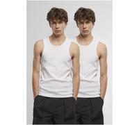 Urban Classics Undershirt a coste confezione da 2 pezzi TB7650A S Bianco
