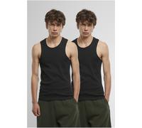 Urban Classics Undershirt a coste confezione da 2 pezzi TB7650A S Nero