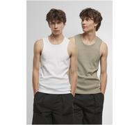 Urban Classics Undershirt a coste confezione da 2 pezzi TB7650A XL Verde