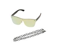 Urban Classics Unisex - Bambini 103 Chain Sunglasses Occhiali, black/gold mirror,