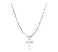 Urban Classics Diamond Cross Necklace Gemelli, Gold, One Size Unisex-Adulto