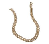 Urban Classics Unisex Heavy Necklace With Stones gold, one size