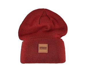 Urban Classics Unisex Synthetic Leatherpatch Long Beanie