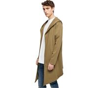 URBAN CLASSICS Uomo Cardigan Giacca Cappuccio, Maglione Manica Lunga, Invernale Asimmetrico, 100% Cotone, Stile Casual, Colore: verde oliva, Taglia: XL