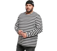 Urban Classics Uomo Regular Stripe LS, Bianco, 4XL