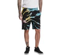 Urban Classics Pantaloni corti Tie Dye Batik Uomo Nero XL