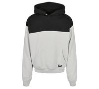 Urban Classics – Felpa con cappuccio Upper Block – Multicolore (Asfalto Leggero/Nero) – S