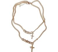 Urban Classics Various Chain Cross Necklace, Collana, Unisex - Adulto, Oro (Gold), Taglia unica