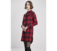 Urban Classics Vestito Donna Camicia a quadri Blu scuro/Rosso XS Blu