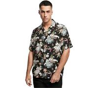 Urban Classics Viscose Aop Resort, Camicia Uomo, Nero (Black/Multicolore), 3XL