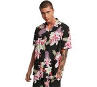 Urban Classics Viscose Aop Resort, Camicia Uomo, Nero (Black JUN), XL