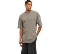 Urban Classics Washed Rib Tee Uomo T-Shirt Grigio Chiaro XXL 100% Cotone Regular