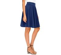 Urban Coco Gonna Midi da Donna Versatile Elasticizzata Svasata Casual a Vita Alta, Blu Reale - Lungo, L