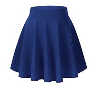 Urban Coco, Minigonna a Ruota da Donna, Basica, Versatile, Elasticizzata, Casual, Blu Reale, XS