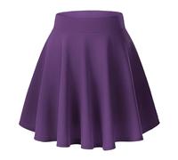 Urban Coco - Minigonna a Ruota da Donna, Versatile, Elasticizzata, Casual, Capo Basic, Porpora in tenso, M