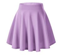 Urban Coco Minigonna da Pattinatrice Svasata da Donna, Versatile, Elasticizzata, Casual, Capo Basico, Lilla, XL