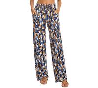 Urban Coco Pantaloni Palazzo da Donna, a Gamba Larga, da Spiaggia, a Vita Alta, con Tasche, X-Large