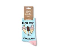 Urban Eccentric Calzini unisex Lick Me Till Icecream | Regalo | 1 paio | Calzini in cotone | Calzini premium | Novità | Regali (donne 4-8), donna 4 - 8, 4-8, Donna 36 - 42, 4-8