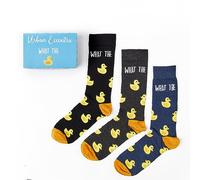 Urban Eccentric Funny Duck Socks Confezione regalo What The Duck" | 3 paia di calzini novità da uomo | Taglia UK 6 - 11 US Mens Taglia 7-12