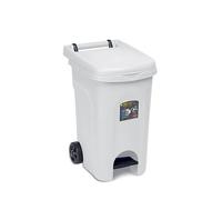 Stefanplast Bidone Urban Eco System 60 L Pedale con Ruote per raccolta differenziata Bianco