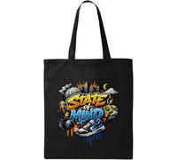 Urban elements rappresenta lo stato d'animo Borsa tote in cotone naturale Nero