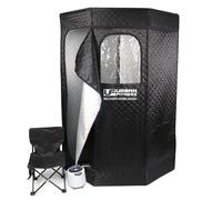 Urban Fitness Sauna di recupero portatile, corpo completo per la disintossicazione, perdita di peso e relax, generatore da 3 litri, sedia inclusa, nero