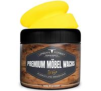 URBAN FOREST Cera per mobili incolore con Spugna con Cera d'api e Olio di Avocado per Interni ed Esterni | Cera per mobili incolore per la Cura del Legno per mobili in Legno | Cera MOBILI 250ml