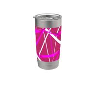 Urban Geometry Viva Magenta Bianco Rosa Bicchiere termico in acciaio inox doppia parete