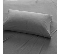 URBAN HABITAT Lenzuola con letto matrimoniale erica, casual a carbone, set di 3 lenzuola con lenzuolo piatto, lenzuolo con angoli e federa