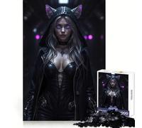 Urban Huntress︰ La ragazza gatto cibernetica - Puzzle da 1000 pezzi per adolescenti - Allenamento intelligente - Fuga rilassante - Taglio perfetto - Sorpresa di Natale (38x26cm)