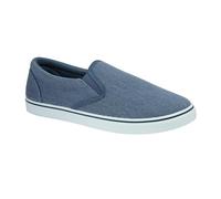 Urban Jacks Espadrillas da uomo in tela a rete, con lacci, casual, basse, taglie dalla 40 alla 44, denim, 40 2/3 EU