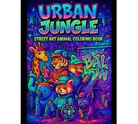 Urban Jungle Vol. 1: Street Art Animal Coloring Book: A Unique Urban-Inspired Animal Coloring Book for Adults and Teens