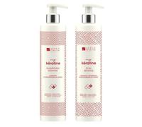 Urban Keratin Kit Duo | Shampoo Senza Solfato | Kit Shampoo e Cura alla Cheratina | Shampoo e Conditioner Liscio Brasiliano (400 ml x 2) | Made In France