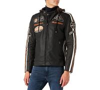 Urban Leather '58 GENTS' Giacca Moto Uomo in Pelle con Protezioni Per Schiena, Spalle e Gomiti Omologate CE | Marrone | L