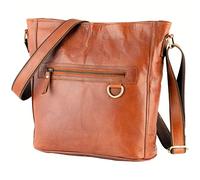 URBAN LEATHER Borsa a Tracolla Extra Grande in Vera Pelle Vintage per Donne e Ragazze - Slim, Marrone, Large, Adatta a Tutti