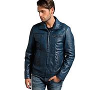 Urban Leather Giacca Calvin da Uomo, Ocean Blu, Taglia L