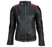 Urban Leather Giacca Moto da Donna in Pelle con Protezioni | Giubbotto Moto Donna Rising Star |Giacca Donna Moto con Protezioni Removibili Omologate CE|Nero |3XL