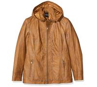 Urban Leather Sk1 Giacca in pelle con cappuccio, Donna, Marrone (Tan), M